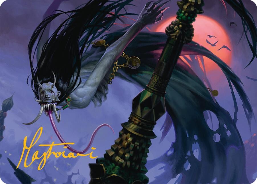 Qarsi Revenant Art Card (12/54) (Gold-Stamped Signature) [Tarkir: Dragonstorm Art Series] | Webway Games
