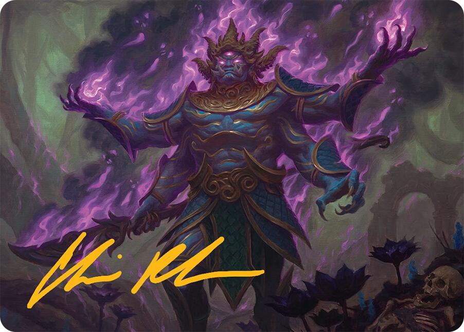 Rot-Curse Rakshasa Art Card (13/54) (Gold-Stamped Signature) [Tarkir: Dragonstorm Art Series] | Webway Games