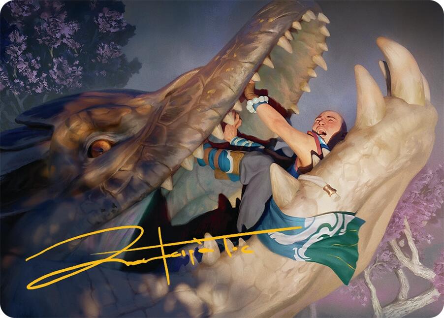 Jaws of Defeat Art Card (53/54) (Gold-Stamped Signature) [Tarkir: Dragonstorm Art Series] | Webway Games