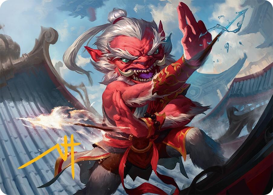 Devoted Duelist Art Card (15/54) (Gold-Stamped Signature) [Tarkir: Dragonstorm Art Series] | Webway Games