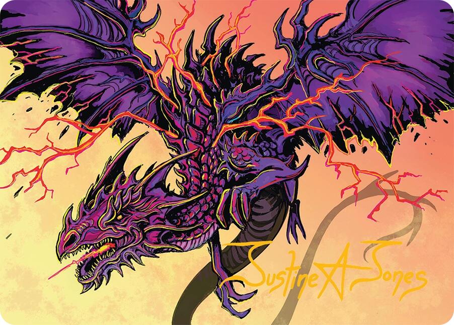 Stormshriek Feral Art Card (35/54) (Gold-Stamped Signature) [Tarkir: Dragonstorm Art Series] | Webway Games