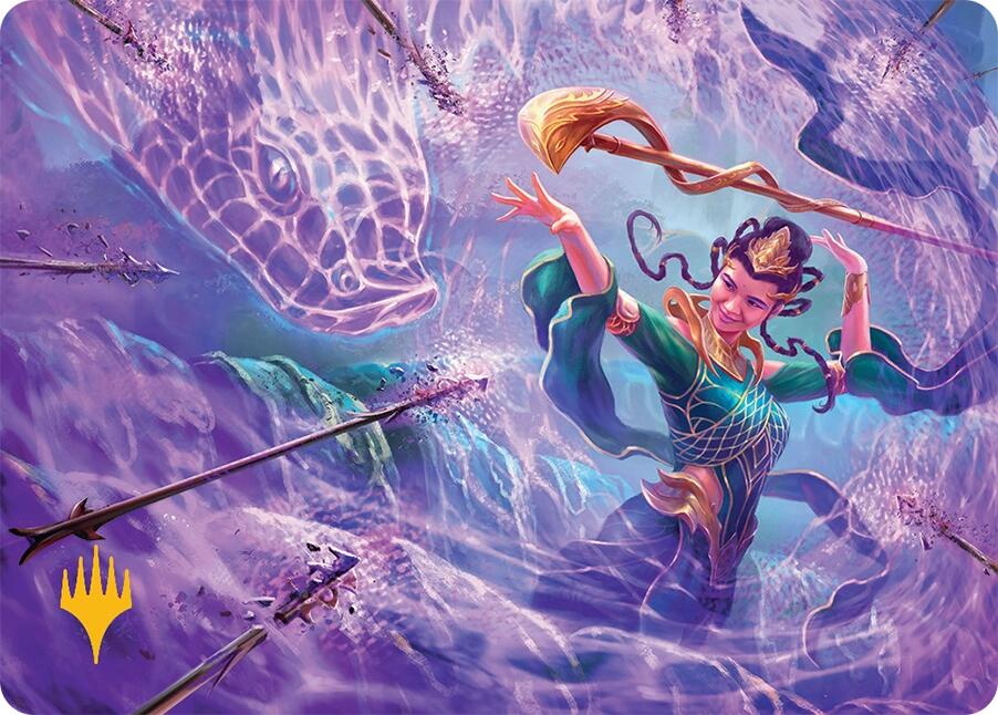 Snakeskin Veil Art Card (19/54) (Gold-Stamped Signature) [Tarkir: Dragonstorm Art Series] | Webway Games