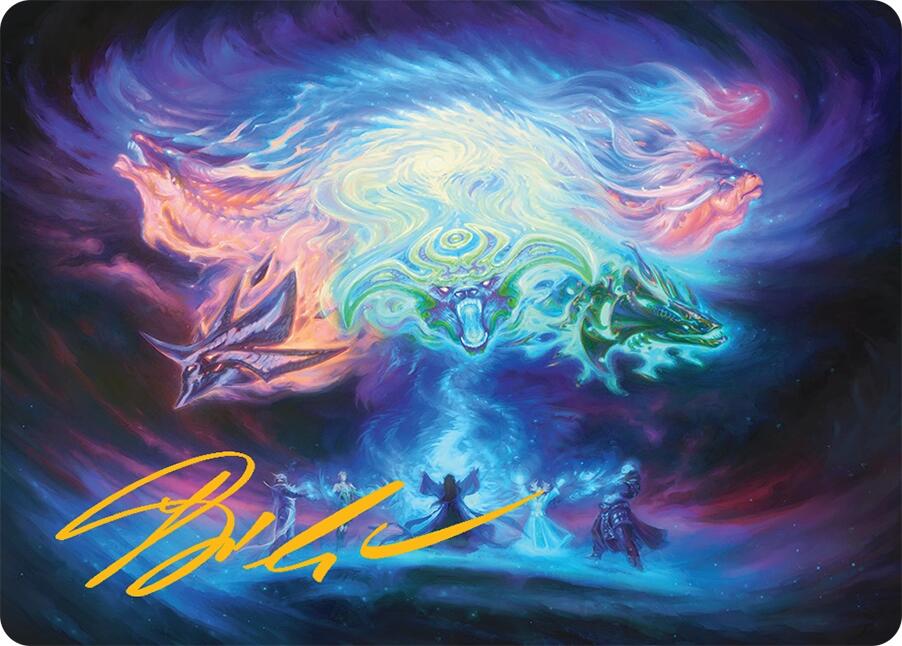 Call the Spirit Dragons Art Card (21/54) (Gold-Stamped Signature) [Tarkir: Dragonstorm Art Series] | Webway Games