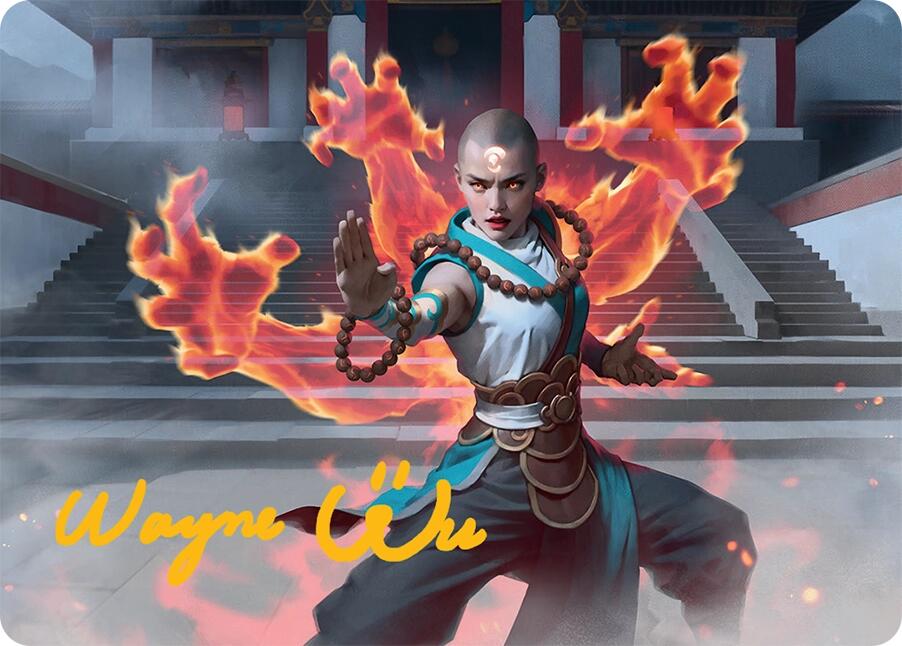 Flamehold Grappler Art Card (24/54) (Gold-Stamped Signature) [Tarkir: Dragonstorm Art Series] | Webway Games