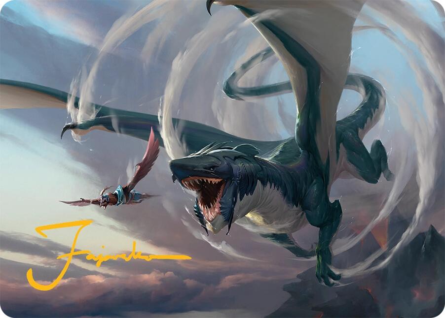 Whirlwing Stormbrood Art Card (27/54) (Gold-Stamped Signature) [Tarkir: Dragonstorm Art Series] | Webway Games