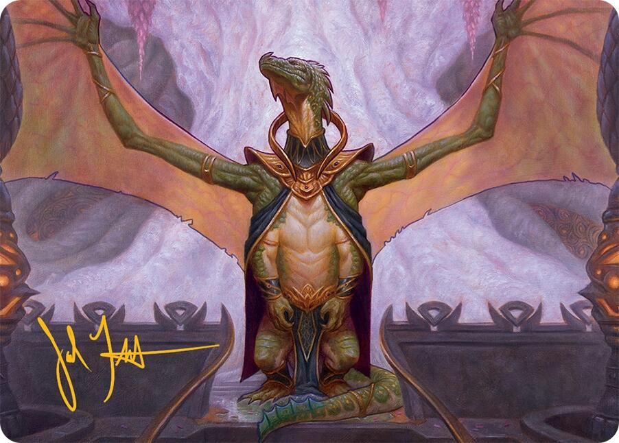 Kheru Goldkeeper Art Card (36/54) (Gold-Stamped Signature) [Tarkir: Dragonstorm Art Series] | Webway Games