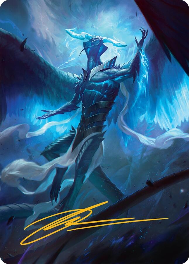 Ugin, Eye of the Storms Art Card (1/54) (Gold-Stamped Signature) [Tarkir: Dragonstorm Art Series] | Webway Games