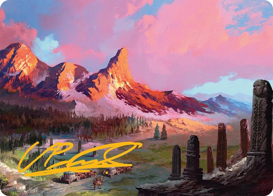 Rugged Highlands Art Card (29/54) (Gold-Stamped Signature) [Tarkir: Dragonstorm Art Series] | Webway Games