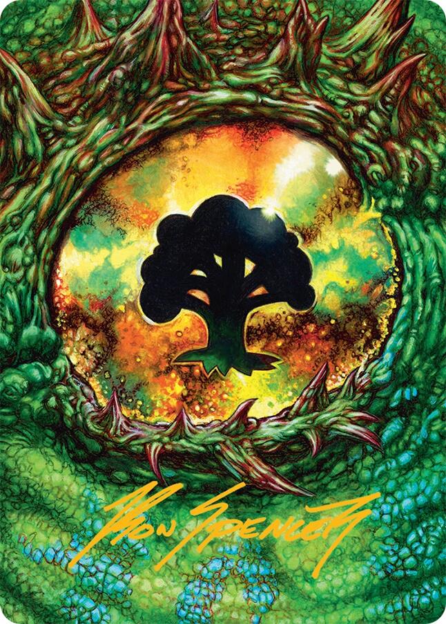 Forest Art Card (32/54) (Gold-Stamped Signature) [Tarkir: Dragonstorm Art Series] | Webway Games