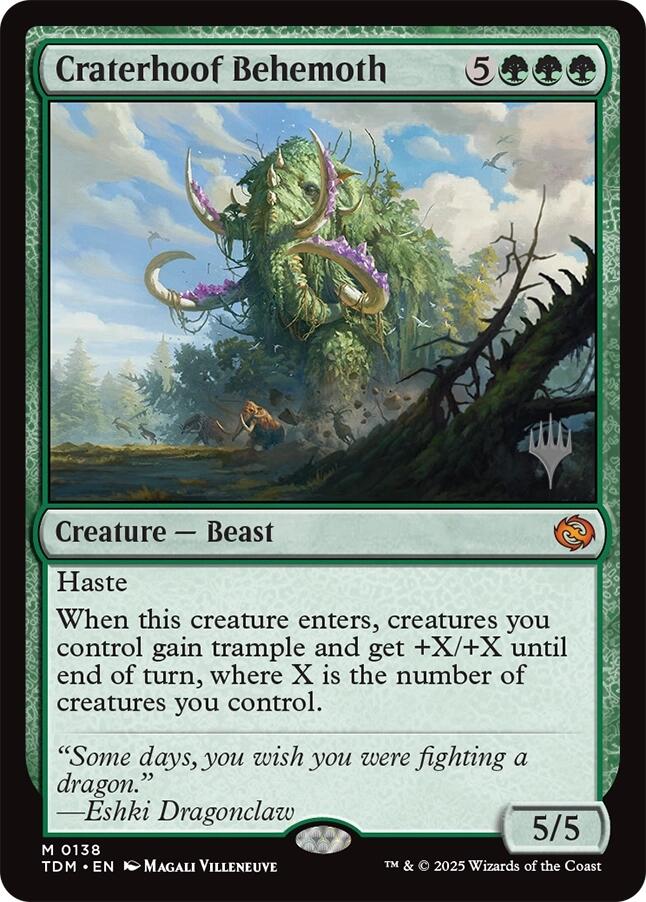 Craterhoof Behemoth (Promo Pack) [Tarkir: Dragonstorm Promos] | Webway Games