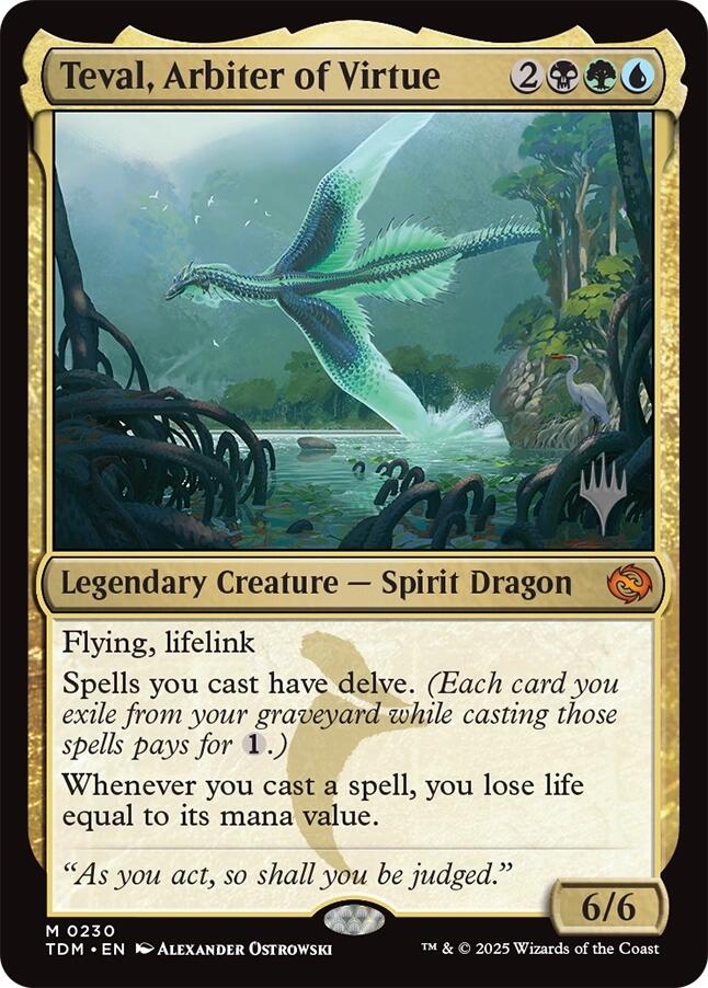 Teval, Arbiter of Virtue (Promo Pack) [Tarkir: Dragonstorm Promos] | Webway Games