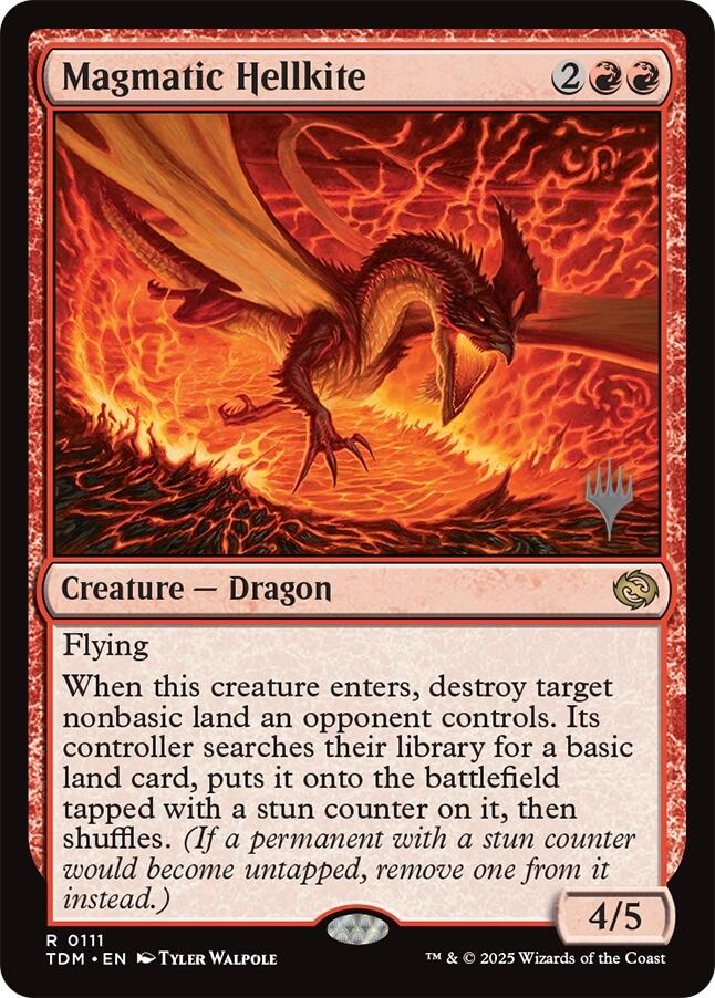 Magmatic Hellkite (Promo Pack) [Tarkir: Dragonstorm Promos] | Webway Games