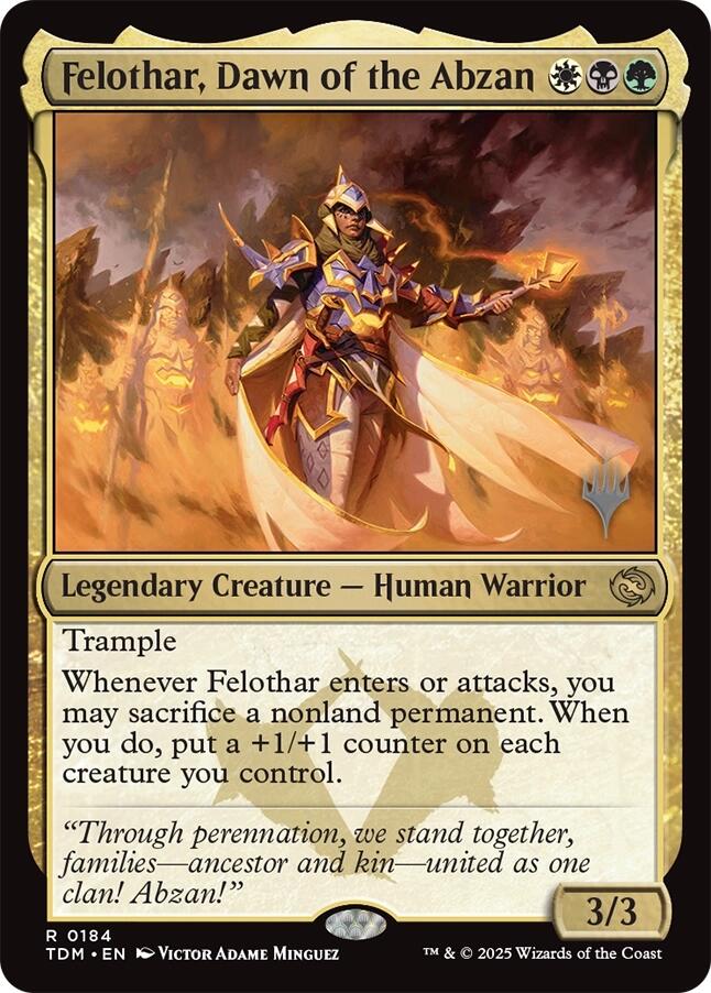 Felothar, Dawn of the Abzan (Promo Pack) [Tarkir: Dragonstorm Promos] | Webway Games