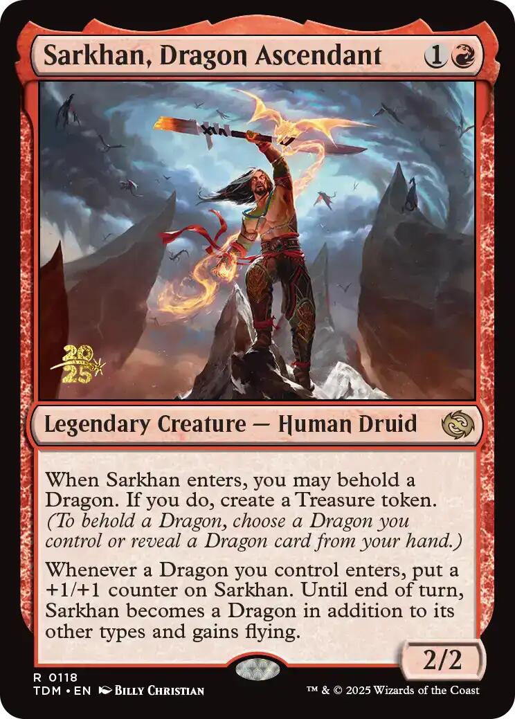 Sarkhan, Dragon Ascendant [Tarkir: Dragonstorm Prerelease Promos] | Webway Games