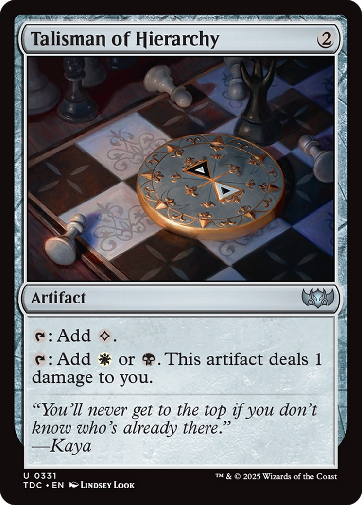 Talisman of Hierarchy [Tarkir: Dragonstorm Commander] | Webway Games
