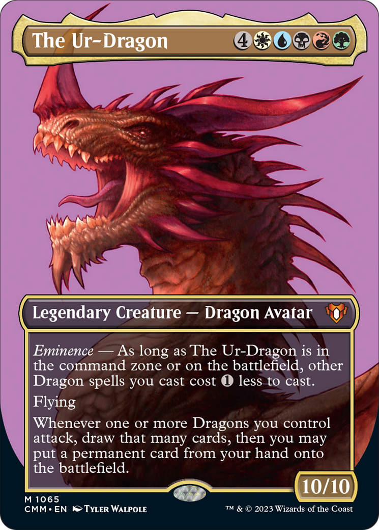 The Ur-Dragon (Borderless Textured Foil Frame Break) [Commander Masters] | Webway Games