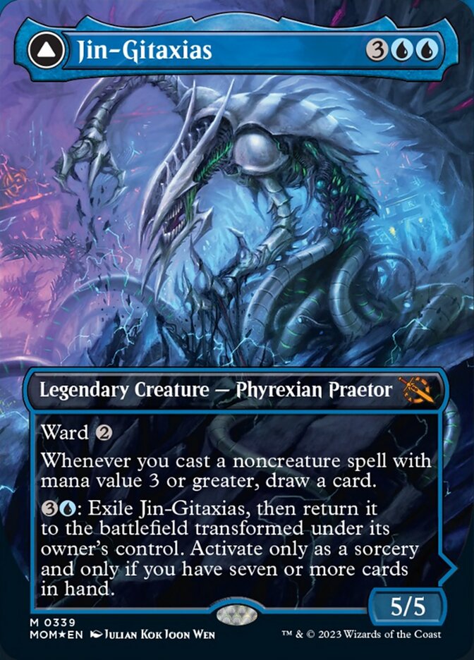 Jin-Gitaxias // The Great Synthesis (Borderless Alternate Art) [March of the Machine] | Webway Games