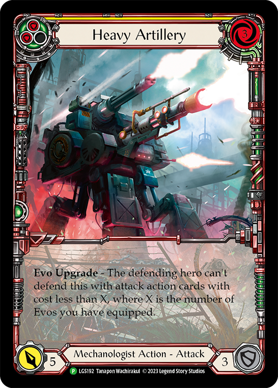 Heavy Artillery (Yellow) [LGS192] (Promo)  Rainbow Foil | Webway Games