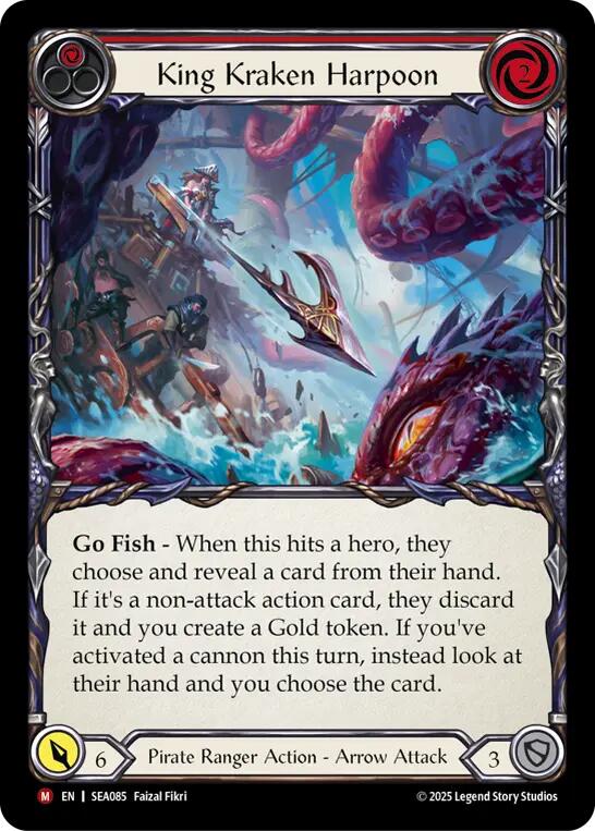 King Kraken Harpoon (Rainbow Foil) [SEA085] (High Seas)  Rainbow Foil | Webway Games