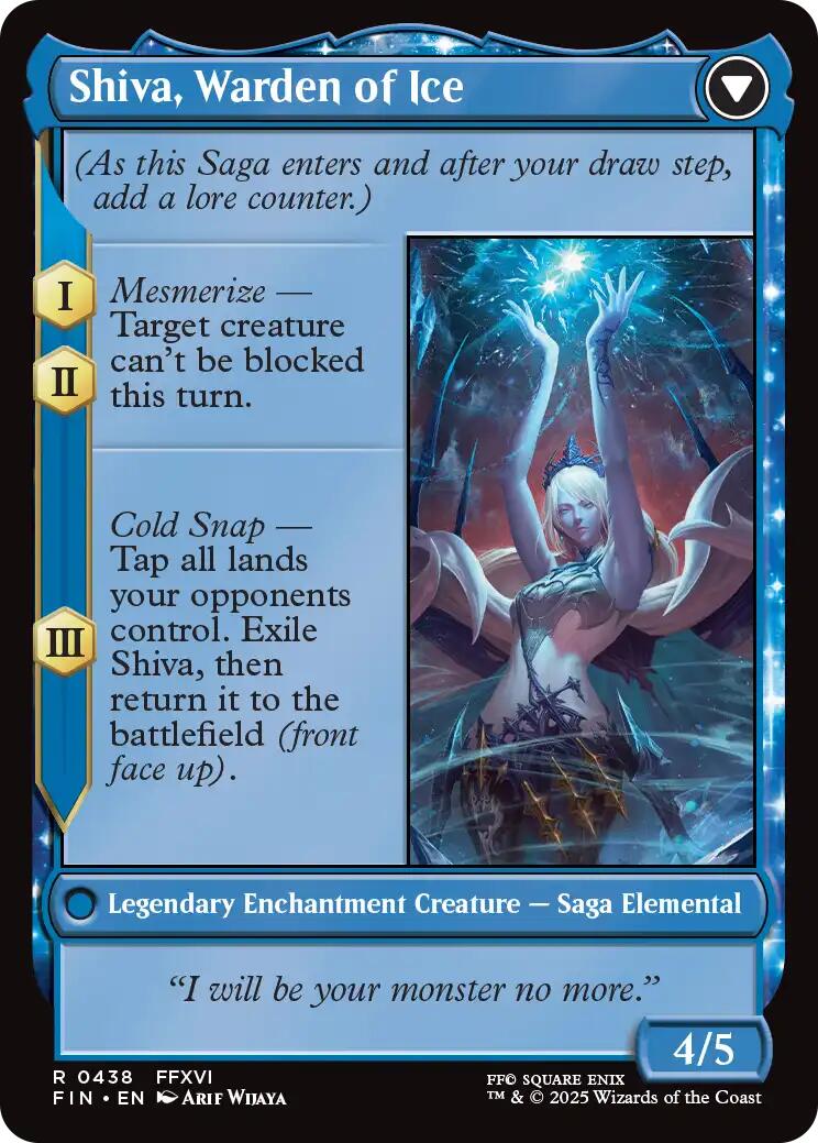Jill, Shiva's Dominant // Shiva, Warden of Ice (Extended Art) [FINAL FANTASY] | Webway Games