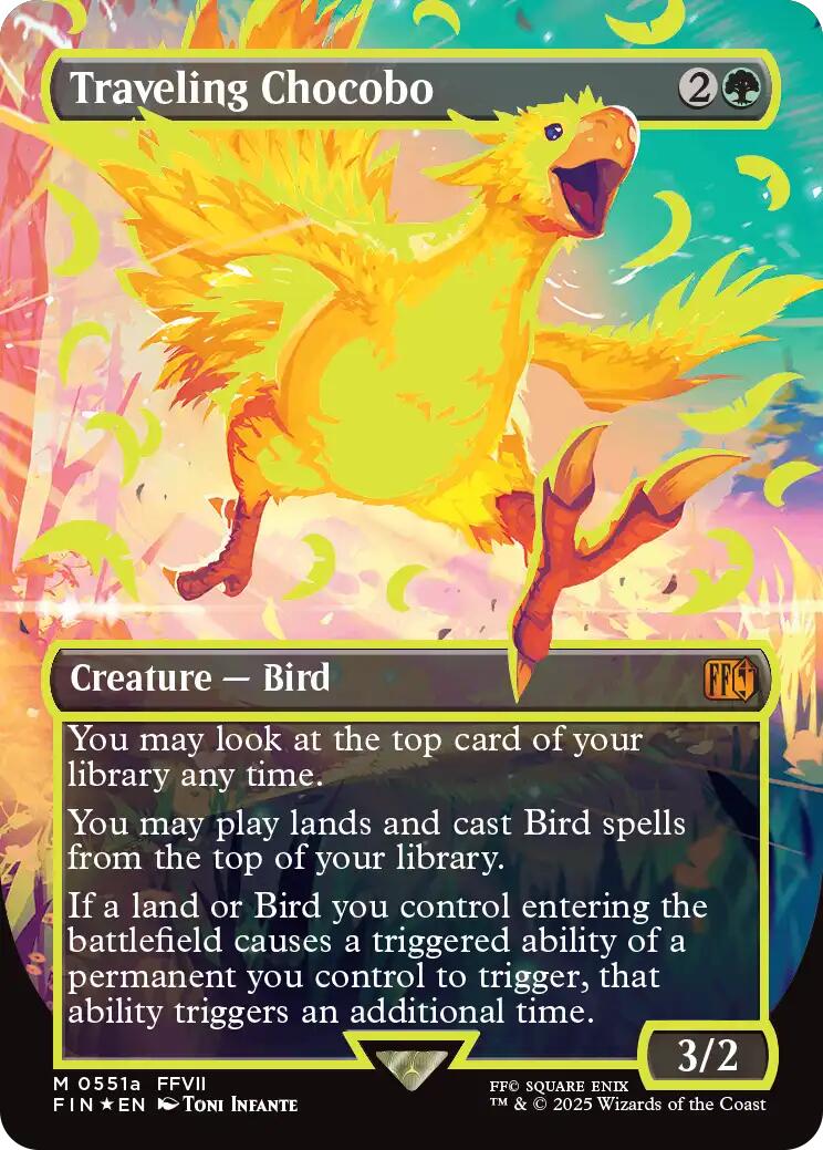 Traveling Chocobo (Borderless) (Neon Ink Yellow) [FINAL FANTASY] | Webway Games
