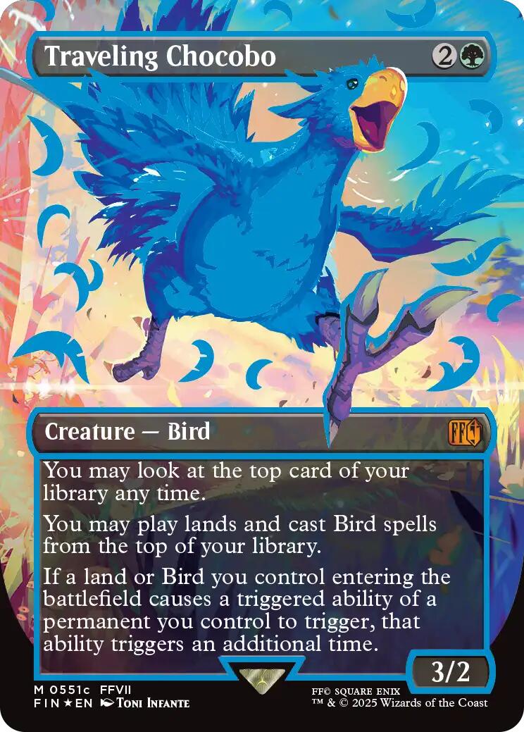 Traveling Chocobo (Borderless) (Neon Ink Blue) [FINAL FANTASY] | Webway Games