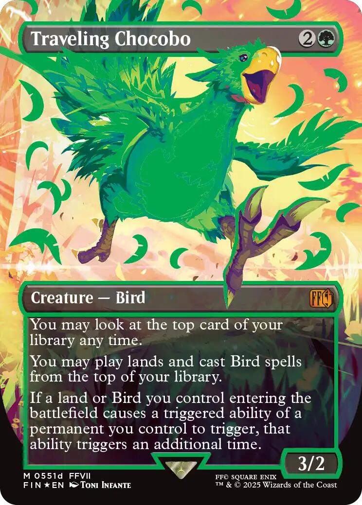 Traveling Chocobo (Borderless) (Neon Ink Green) [FINAL FANTASY] | Webway Games