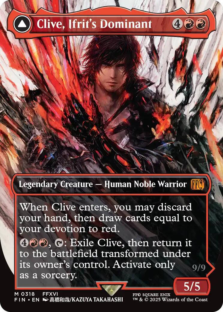 Clive, Ifrit's Dominant // Ifrit, Warden of Inferno (Borderless) (0318) [FINAL FANTASY] | Webway Games