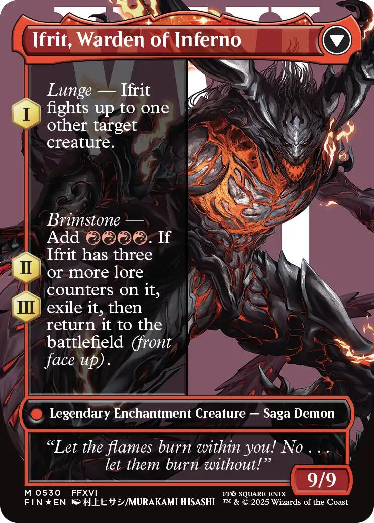 Clive, Ifrit's Dominant // Ifrit, Warden of Inferno (Borderless) (Surge Foil) [FINAL FANTASY] | Webway Games