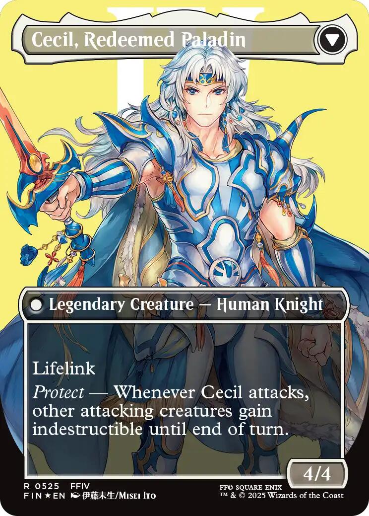 Cecil, Dark Knight // Cecil, Redeemed Paladin (Borderless) (Surge Foil) [FINAL FANTASY] | Webway Games