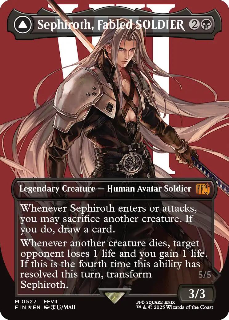 Sephiroth, Fabled SOLDIER // Sephiroth, One-Winged Angel (Borderless) (Surge Foil) [FINAL FANTASY] | Webway Games