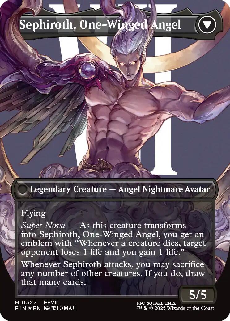 Sephiroth, Fabled SOLDIER // Sephiroth, One-Winged Angel (Borderless) (Surge Foil) [FINAL FANTASY] | Webway Games