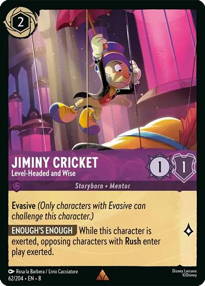 Jiminiy Cricket - Level-Headed and Wise (62/204) [Reign of Jafar] | Webway Games