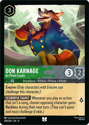 Don Karnage - Air Pirate Leader (108/204) [Reign of Jafar] | Webway Games