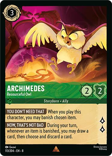 Archimedes - Resourceful Owl (113/204) [Reign of Jafar] | Webway Games