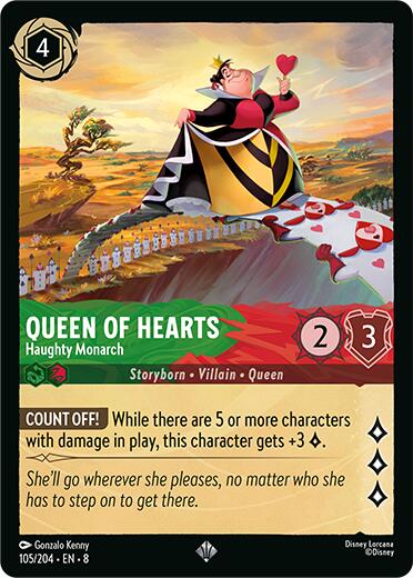 Queen of Hearts - Haughty Monarch (105/204) [Reign of Jafar] | Webway Games