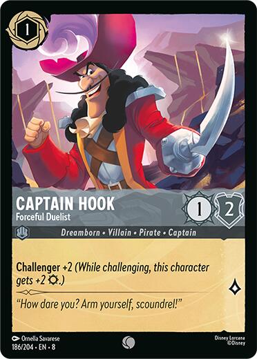 Captain Hook - Forceful Duelist (186/204) [Reign of Jafar] | Webway Games