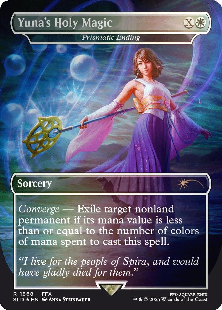 Yuna's Holy Magic - Prismatic Ending (Rainbow Foil) [Secret Lair Drop Series] | Webway Games