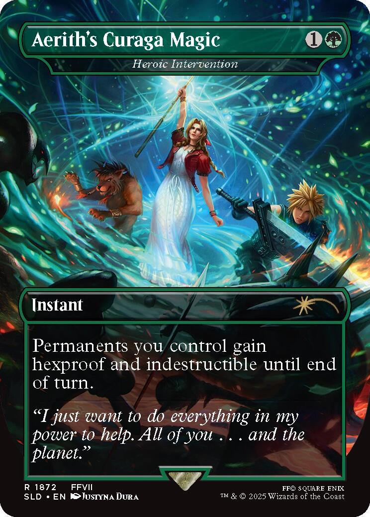 Aerith's Curaga Magic - Heroic Intervention [Secret Lair Drop Series] | Webway Games