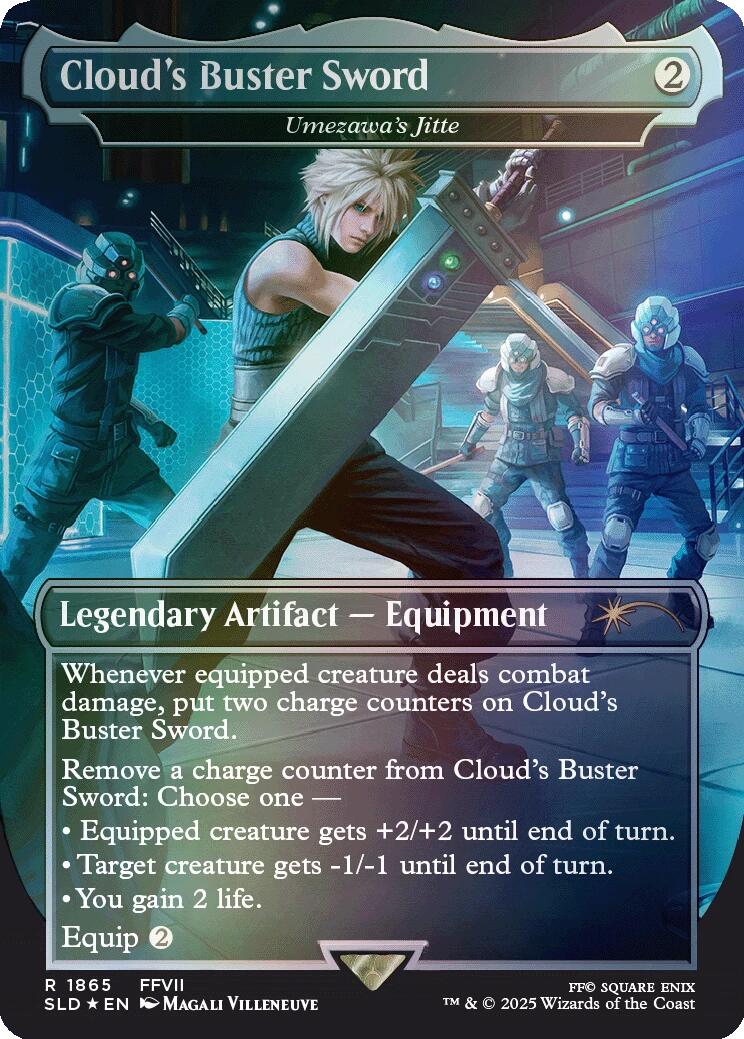 Cloud's Buster Sword - Umezawa's Jitte (Rainbow Foil) [Secret Lair Drop Series] | Webway Games