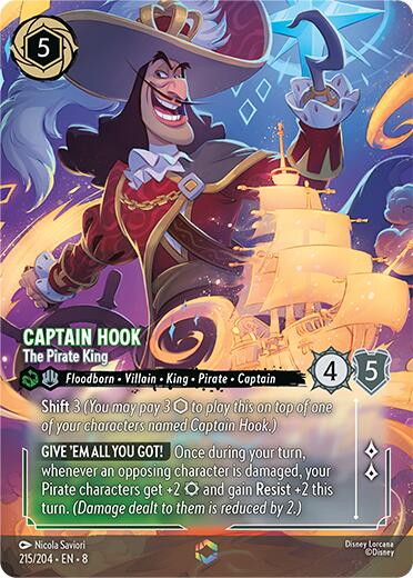 Captain Hook - The Pirate King (Enchanted) (215/204) [Reign of Jafar] | Webway Games