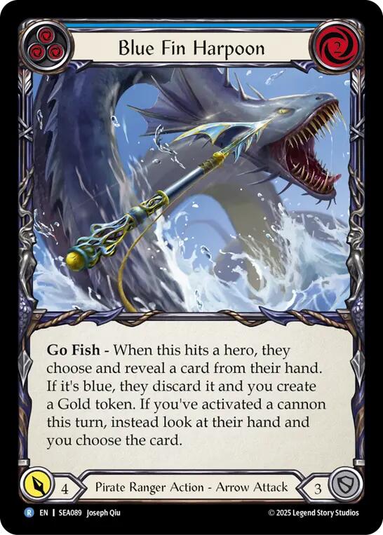 Blue Fin Harpoon [SEA089] (High Seas)  Rainbow Foil | Webway Games