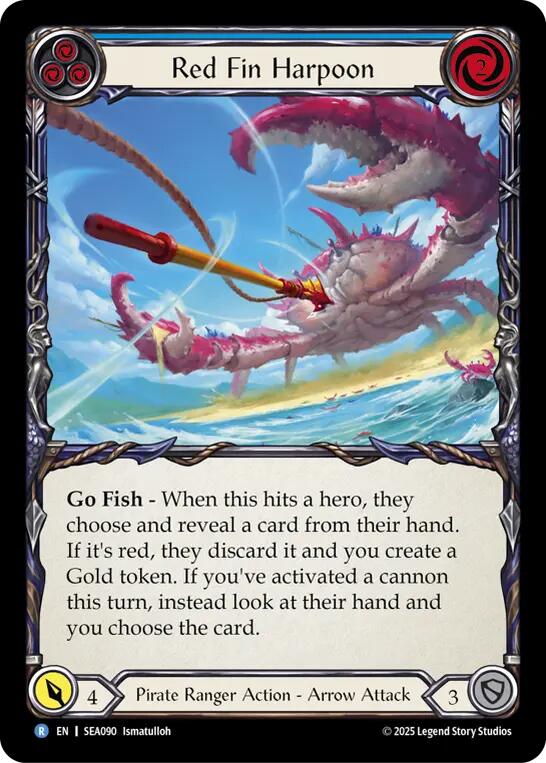 Red Fin Harpoon [SEA090] (High Seas)  Rainbow Foil | Webway Games