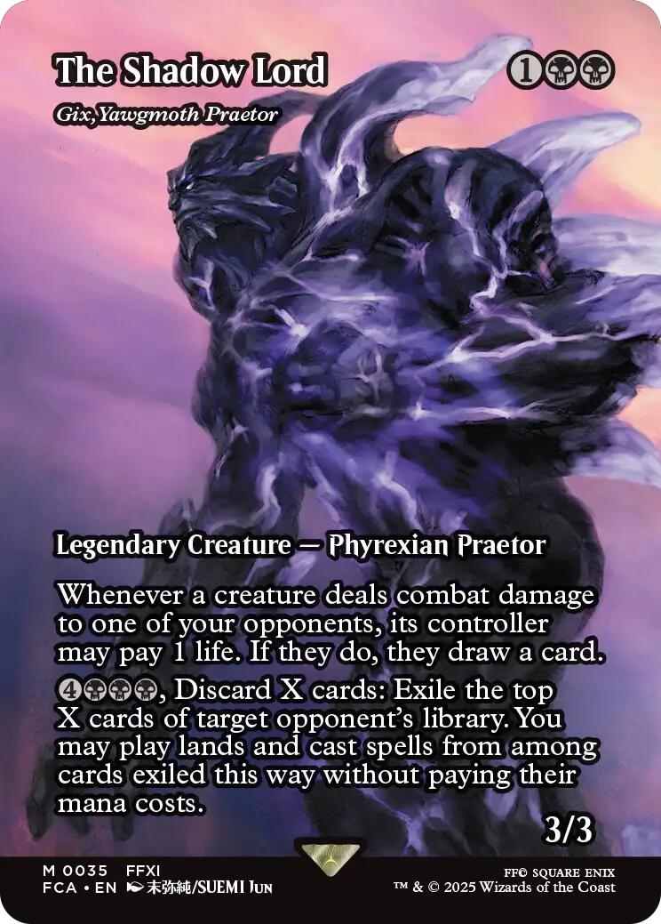 The Shadow Lord - Gix, Yawgmoth Praetor (Showcase) [FINAL FANTASY : Through the Ages] | Webway Games