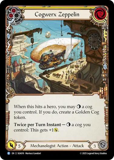 Cogwerx Zeppelin (Yellow) [SEA019] (High Seas) | Webway Games