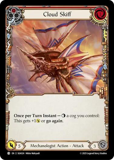 Cloud Skiff (Red) [SEA024] (High Seas)  Rainbow Foil | Webway Games