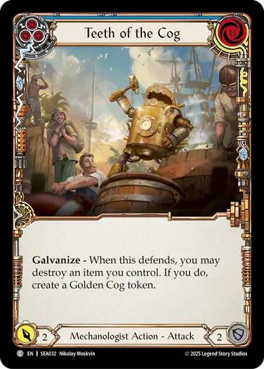 Teeth of the Cog (Blue) [SEA032] (High Seas)  Rainbow Foil | Webway Games