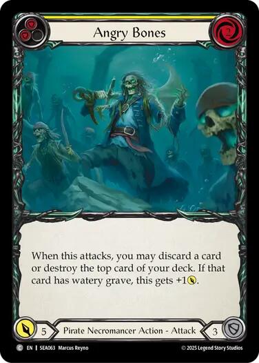 Angry Bones (Yellow) [SEA063] (High Seas)  Rainbow Foil | Webway Games
