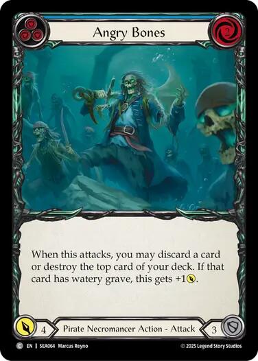 Angry Bones (Blue) [SEA064] (High Seas)  Rainbow Foil | Webway Games