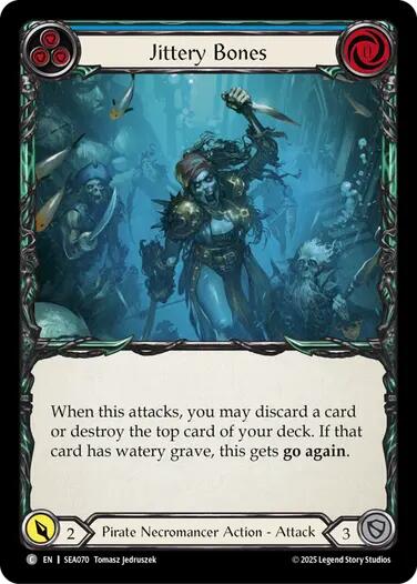 Jittery Bones (Blue) [SEA070] (High Seas)  Rainbow Foil | Webway Games